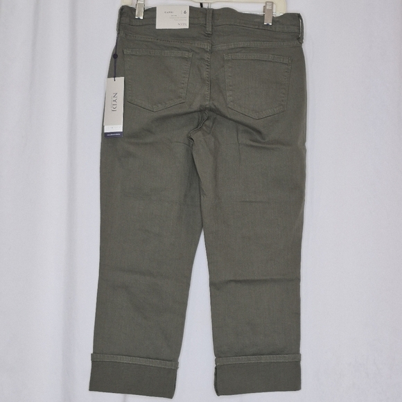 NYDJ Dayla Wide Cuff Capri in Topiary w/ Lift Tuck Technology - NWT - Size 6 - Picture 4 of 14